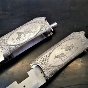Gravures sur fusil de chasse